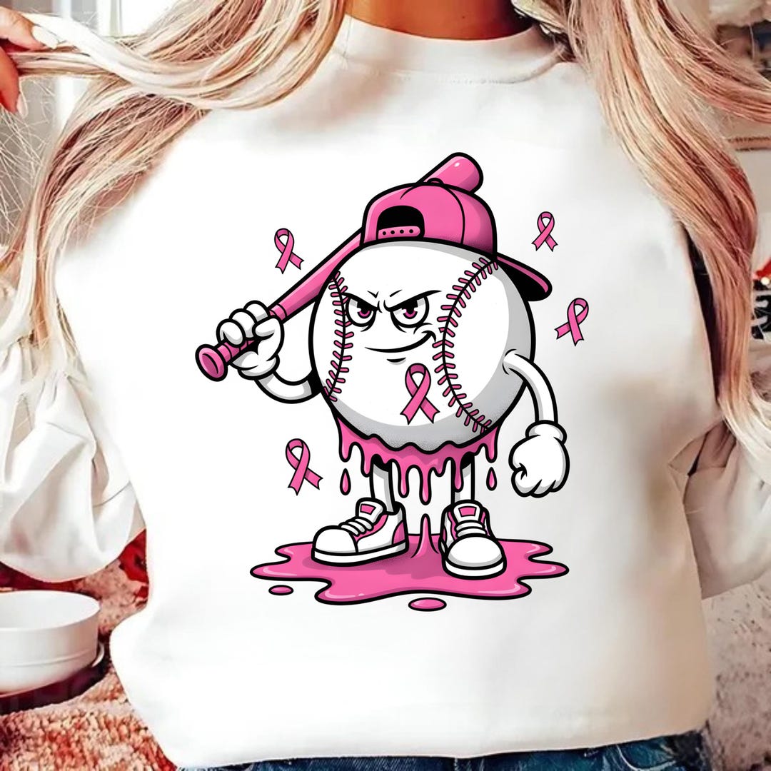 Baseball Pink Ribbon PNG, Breast Cancer Awareness Design, Pink Warrior ...