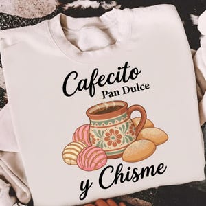Cafecito Pan Dulce PNG, Y Chisme Clipart, mexikanskt kaffe PNG, concha sött bröd PNG, digital nedladdning sublimering