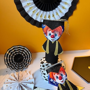 Paleta Payaso - Lembrancinhas para a turma de 2025 - Pirulito de chocolate para capelo e beca - Presente de formatura mexicano - Presente de formatura personalizado