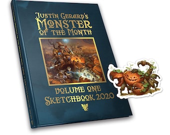 Monster of the Month Volume 1 sketchbook 2020 by Justin Gerard