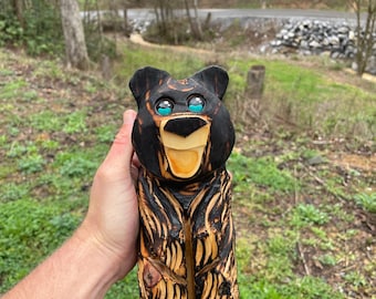 Handmade Wooden Bear Chainsaw Carving