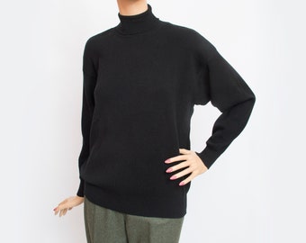 Vintage black sweater turtleneck deadstock