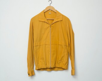 Vintage 80s chaqueta amarilla mostaza