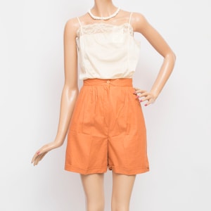 Vintage Bermuda Shorts high waist cotton Dead stock 90s