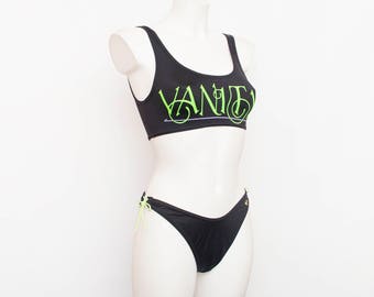 Bikini vintage años 90 nuevo a estrenar negro  talla S