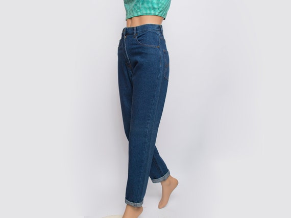NOS Vintage 90 blue jeans high waist jeans - image 2