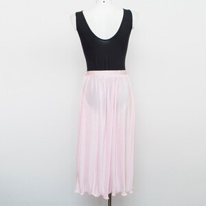 falda larga Deadstock vintage plisado rosa pura imagen 5