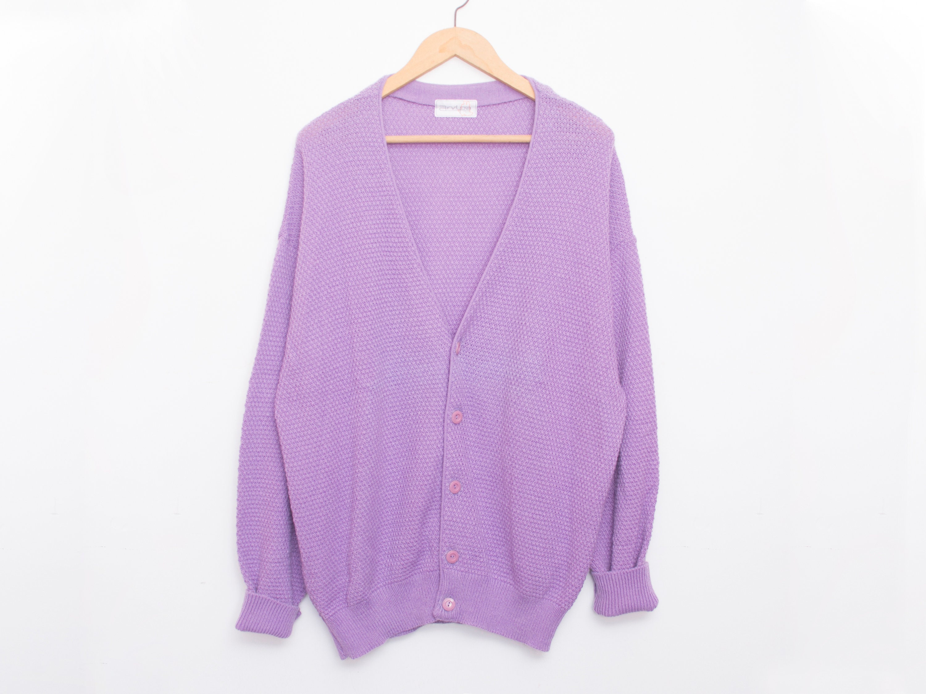 oversized purple cardigan