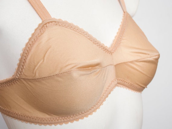 80s triangle bra dead stock Vintage nude - image 5