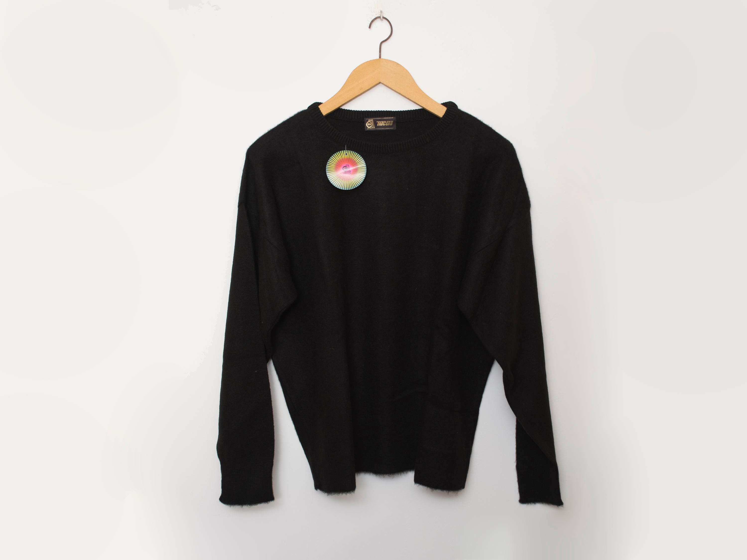 Vintage 90s black sweater deadstock