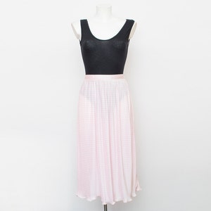 falda larga Deadstock vintage plisado rosa pura imagen 1