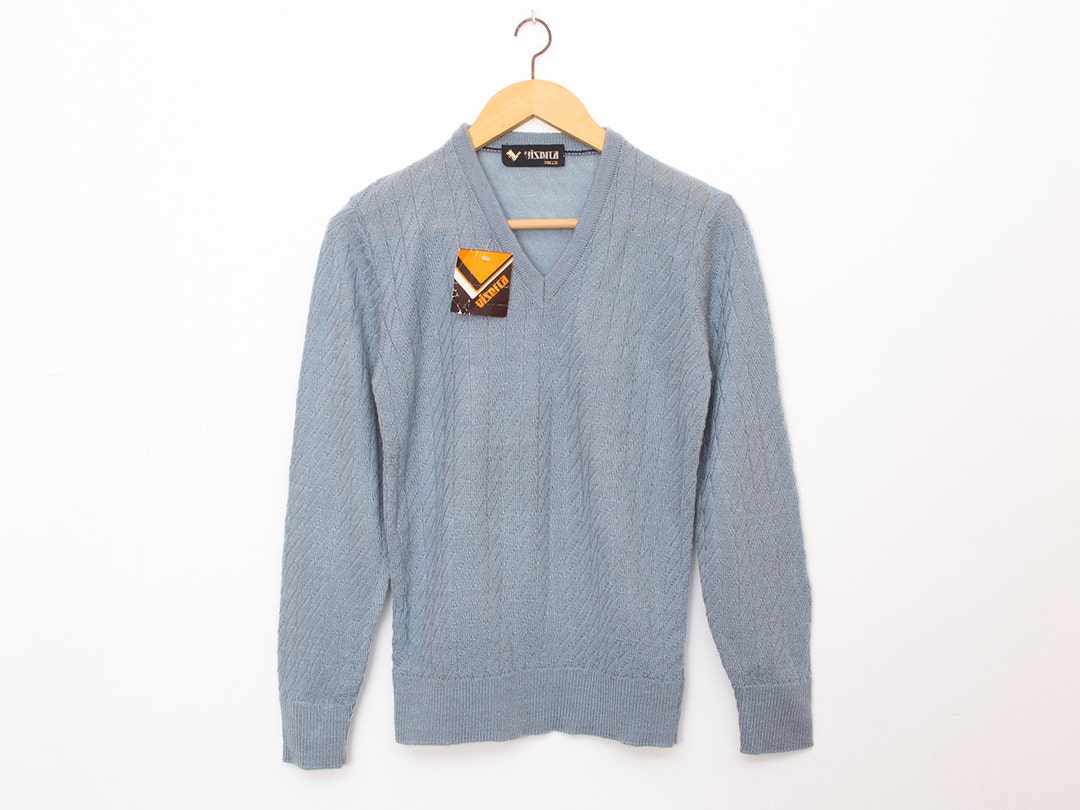 Sweater Vintage Deadtock Sweater Grey - Etsy