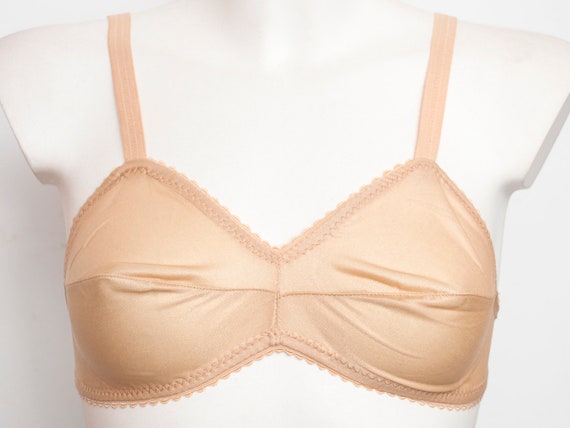 80s triangle bra dead stock Vintage nude - image 1