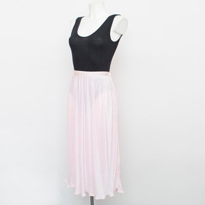 falda larga Deadstock vintage plisado rosa pura imagen 4