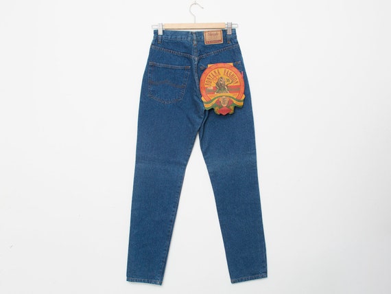 NOS Vintage 90 blue jeans high waist jeans - image 9