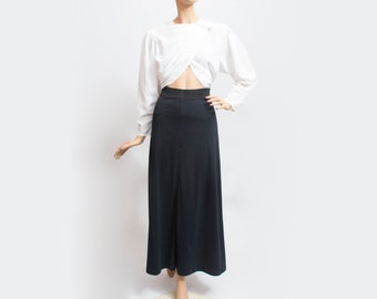 NOS Vintage black long Skirt 80s