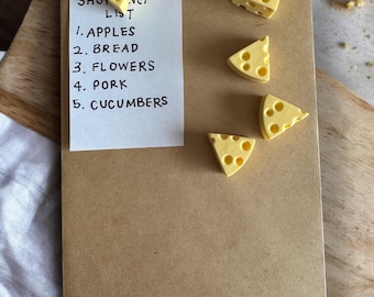 Cheese Push Pins, Thumb Tacks | Decorative Push Pins for Office, Home, Craft | Fun Pushpins for Bulletin Boards & Wall Art 5ct.