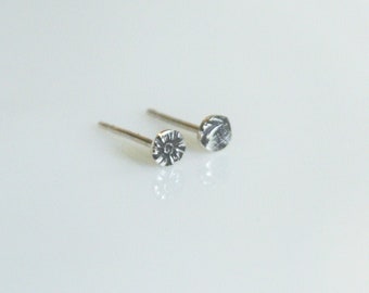 Sterling Silver Earrings, Tiny Silver Stud Earrings, Second Hole Earrings, Earring Kids, Stocking Stuffer