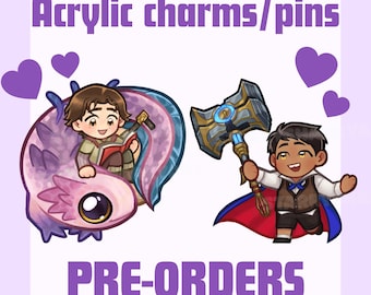 Arcane Jayvik Acrylic Charm/Acrylic Pin- Little Scientists
