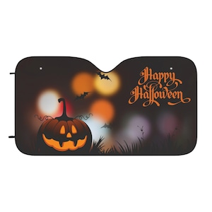Spooky Halloween Car Sun Shade - Car Accessories, Halloween Car Shade, Creepy Car Sun Visor, Vehicle Sun Protector, Scary Auto Window Shade,