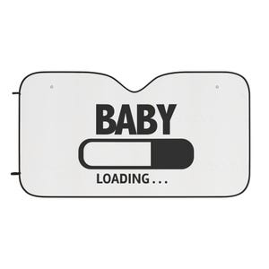 Osłona przeciwsłoneczna do samochodu - Baby Loading Design, akcesoria samochodowe, prezent na baby shower, wystrój pokoju dziecięcego, ochrona przeciwsłoneczna pojazdu