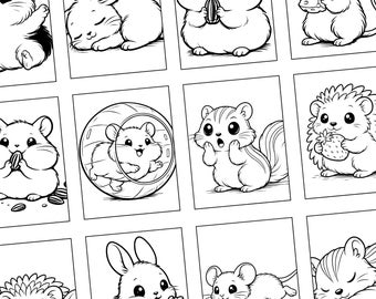 36 pequeños animales PNG SVG hámster conejo ratón erizo ardilla conejillo de indias SVG,