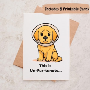 Cartes de rétablissement pour animaux – Imprimable lot de cartes de rétablissement – Carte de rétablissement pour animal de compagnie mignonne en téléchargement numérique