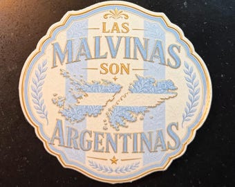 Väggdekor Las Malvinas Son Argentinas | Väggdekor Impermeable Laminado | Islas Malvinas | Calcomanía för Mate, Termo, Notebook och Planner | Rega