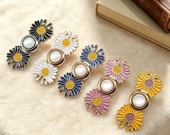 Hebilla de cinturón Daisy, botón retro, decoración de ropa, accesorio de costura, regalo para mamá.