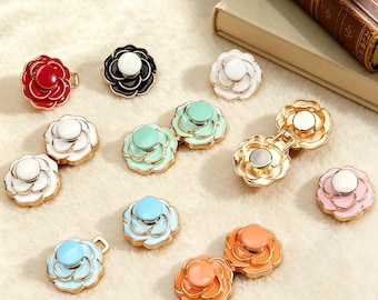 No-Stitch, No-Nail Camellia Metal Buckle, Jeans Waist Clip, Instantly Tightens The Waistband