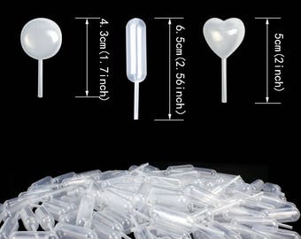 50 Disposable Droppers - 4 ml Pipettes - you choose shape