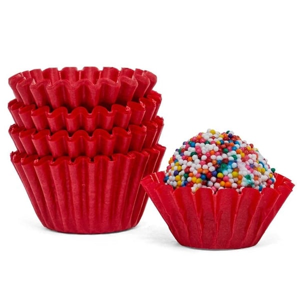 200 Red Grease Resistant Candy Cups