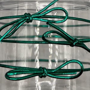 25 - 8&quot; Green Stretch Loops - Packaging - Gifts - Bow