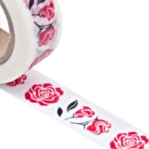 9/16" X 10 Yds Rose Print Washi Tape