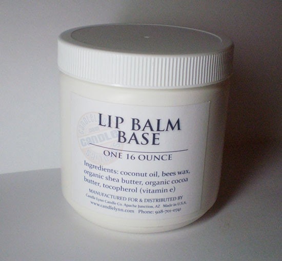 Natural Lip Balm or Lotion Bar Base - 16 oz Jar - Made with Organic S…