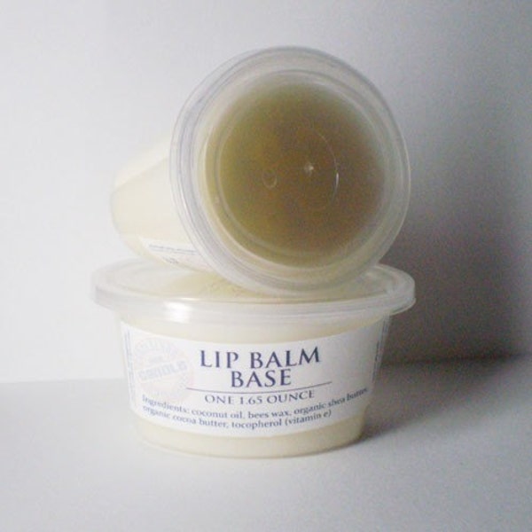 Try it Size  - 1.65 oz Tub Natural Lip Balm/Lotion Bar Base - Made with Organic Shea and Cocoa Butters