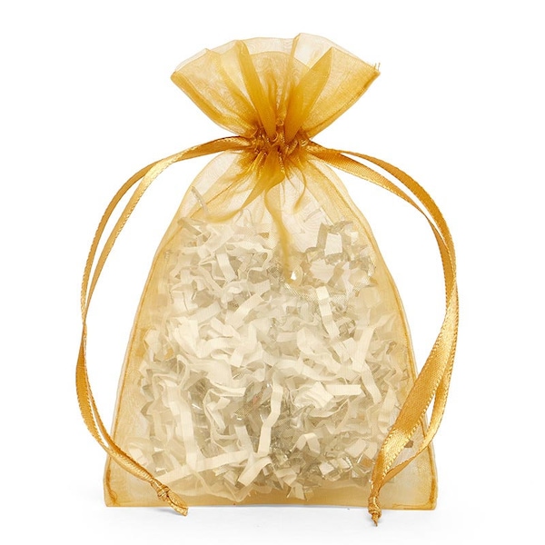 8x12 Gold Sheer Organza Bags