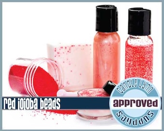 Red Jojoba Beads, 1/2 oz