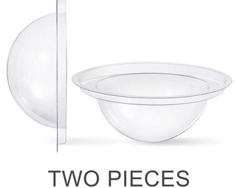 TWO - Large Two Piece Round Bath Bomb Molds - 2.75" across