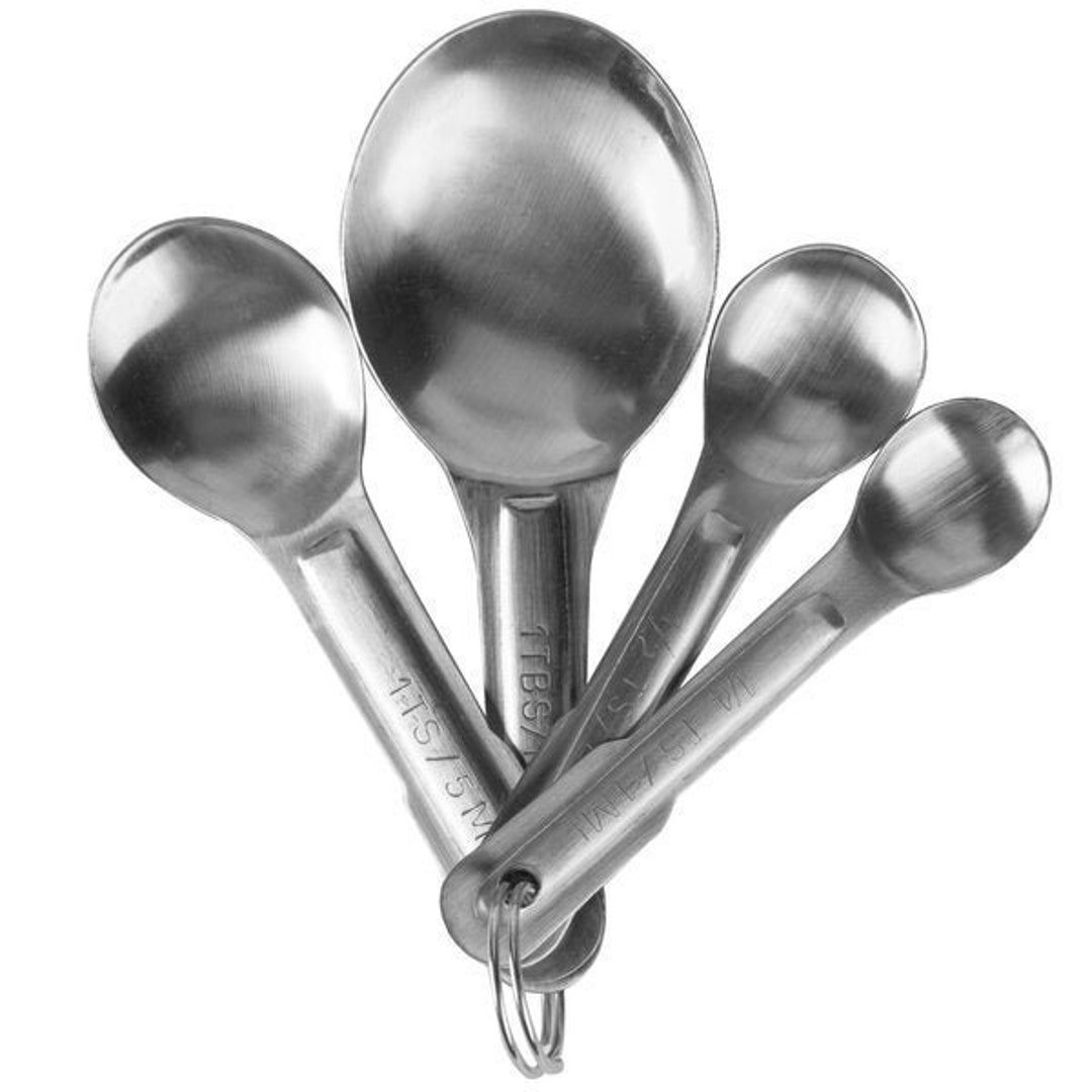 1pc Stainless Steel Measuring Spoon Set With Bag Clip, Used For