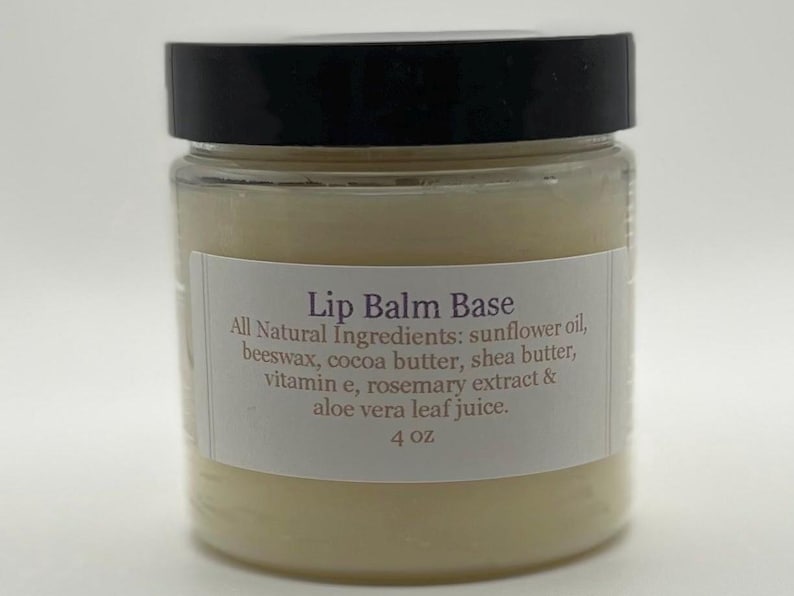 REVISED NEW FORMULA - Natural Lip Balm Base - 8 Oz Jar - Made With ...