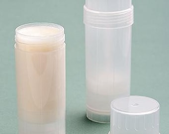 Four (4) - New 2 oz Natural Round Twist Up Tubes - Deodorants, lotion bars and more