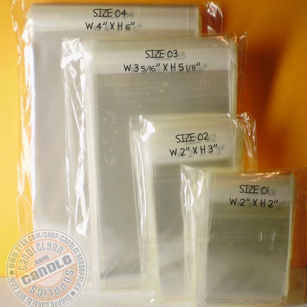 100 Clear 4 3/8 x 5 3/4 Resealable Cello Bags