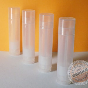 25 - .15 oz Natural Clear Lip Balm Tubes w/Caps & Shrink Bands