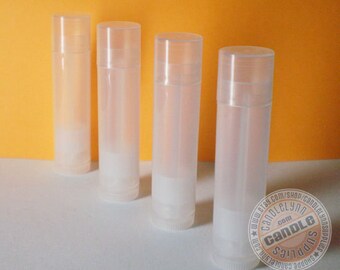 25 - .15 oz Natural Clear Lip Balm Tubes w/Caps & Shrink Bands
