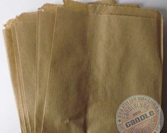 100 Kraft Brown Merchandise Bags - 5" x 7.5"