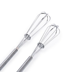 6 Pcs Stainless Steel Eggbeater Kitchen Wire Whisks Balloon Metal Whisk