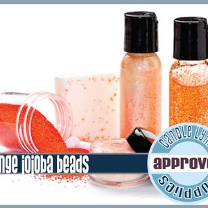 Orange - Blazing Sunset -  Jojoba Beads, 1 oz