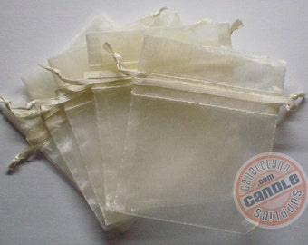 10 - 4x6 IVORY Sheer Organza Bags