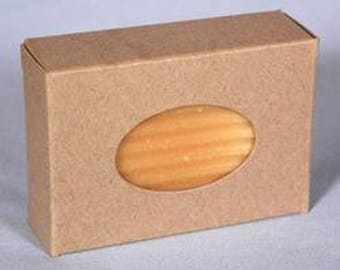 SPECIAL - 100 Kraft Color Soap Box - Oval Window